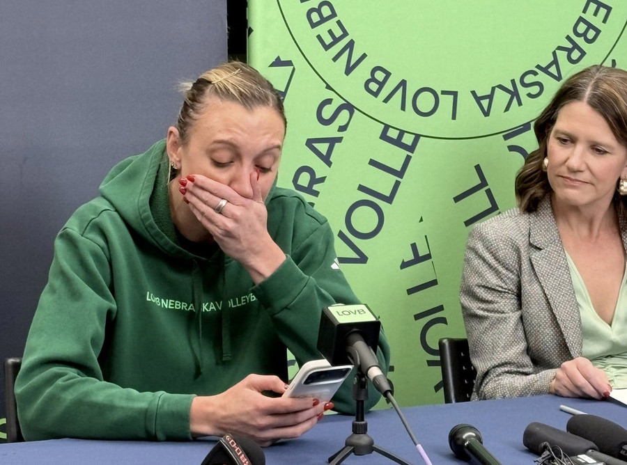 Jordan Larson nella conferenza stampa