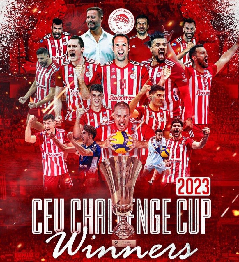 Challenge Cup: Fa festa l'Olympiakos di coach Giuliani e Travica. La Coppa è vostra