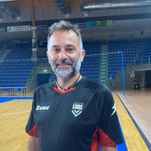Francesco Oleni durante la preparazione della Cucine Lube Civitanova