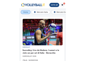 Eurovolley: Sull'App Volleyball.it+ le stats set per set di Italia - Slovacchia