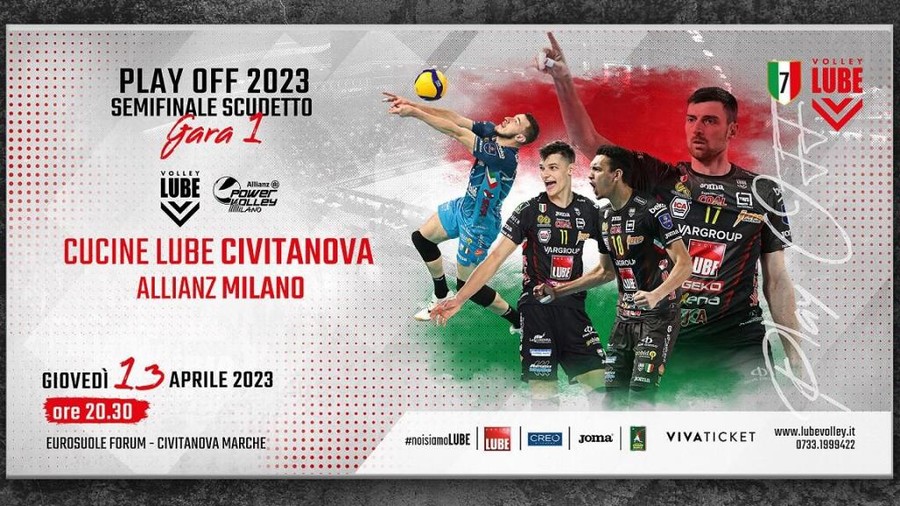Civitanova: Via alla prevendita per Gara1  della Semifinale Scudetto tra Cucine Lube e Allianz Milano