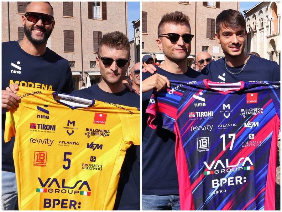 Modena: Presentata in piazza le nuove maglie. Gialla e... rossoblu