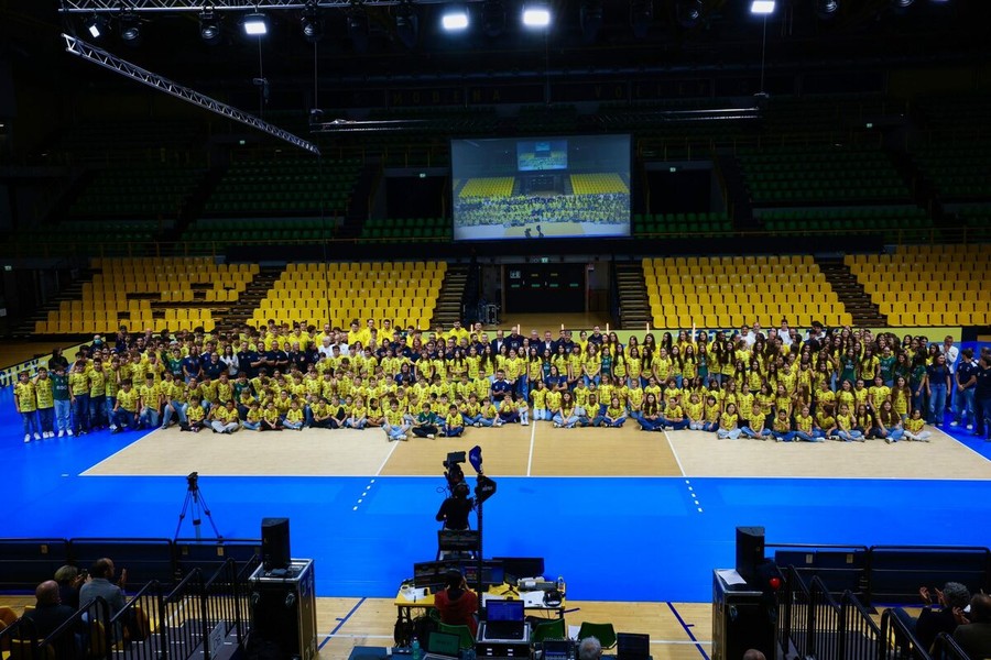 La presentazione di Modena Volley al PalaPanini (foto Modena Volley) La presentazione di Modena Volley al PalaPanini (foto Modena Volley)