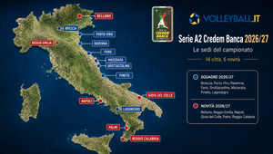A2 Credem Banca: Sei novità su 14 squadre, il campionato 2026/27 cambia volto A2 Credem Banca: Sei novità su 14 squadre, il campionato 2026/27 cambia volto