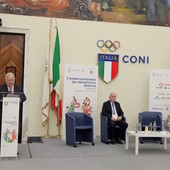 Giuseppe Manfredi durante la Giornata Nazionale dell’Impiantistica Sportiva Giuseppe Manfredi durante la Giornata Nazionale dell’Impiantistica Sportiva