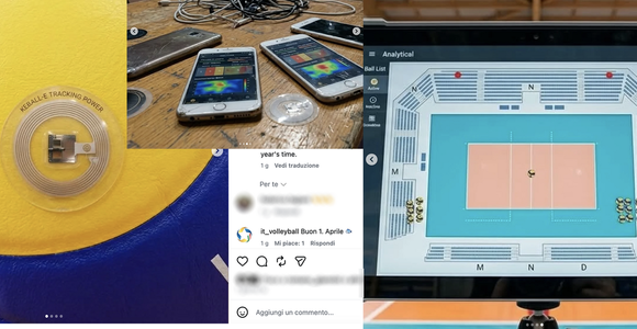 Alcune immagini del post del vice della Lube Francesco Oleni per il pesce d'aprile tecnologico