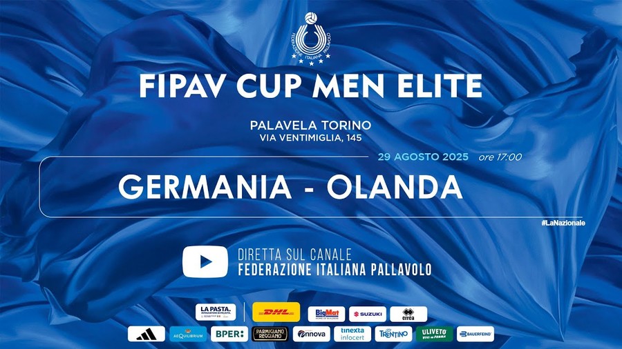 Fipav Cup Men Elite: Torino, ore 17 Germania-Olanda qui diretta YouTube