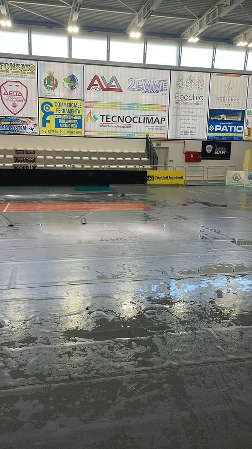 Palasport allagato a Porto Viro, il Delta Volley chiede una soluzione definitiva Palasport allagato a Porto Viro, il Delta Volley chiede una soluzione definitiva