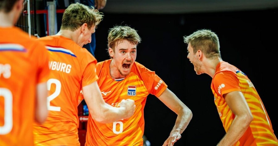 I Paesi Bassi festeggiano la qualificazione alla finale della CEV European League
