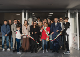 Il taglio del nastro del Foyer 1 del PalabancaSport Il taglio del nastro del Foyer 1 del PalabancaSport