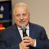 Il presidente Manfredi alla presentazione dei Campionati Europei maschili 2026 allo Stadio Olimpico di Roma