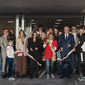 Il taglio del nastro del Foyer 1 del PalabancaSport