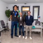 La presentazione di Daniel Iyegbekedo nella sede di Voltuna