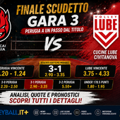 Finale Scudetto Gara3: Perugia a un passo dal titolo. Le quote spingono gli umbri, ma la Lube cerca di allungare la serie