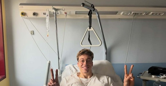 Francesco Recine dopo l'operazione