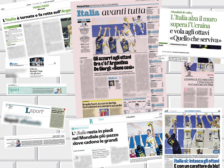 Mondiali: I principali titoli dopo Italia-Ucraina