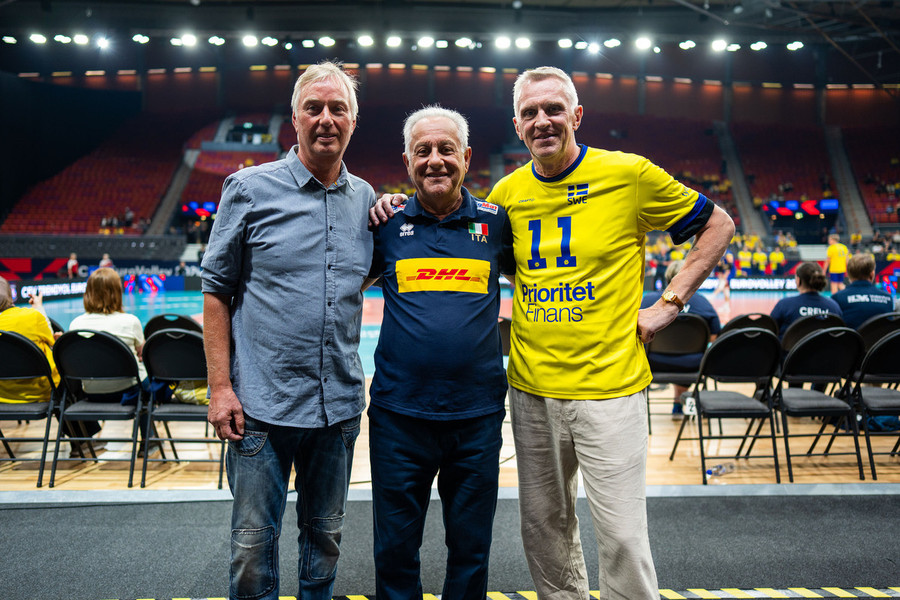 Urban Lennartsson, Julio Velasco e Bengt Gustafsson a Göteborg