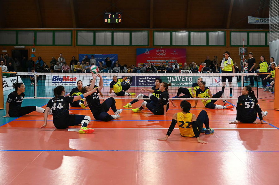 Un momento della Supercoppa femminile di sitting volley 2025. Immagine ufficiale FIPAV.