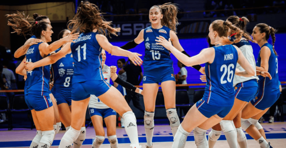 La nazionale serba femminile in vista dell'avvio della VNL 2026