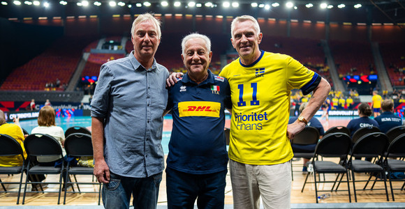 Urban Lennartsson, Julio Velasco e Bengt Gustafsson a Göteborg Urban Lennartsson, Julio Velasco e Bengt Gustafsson a Göteborg