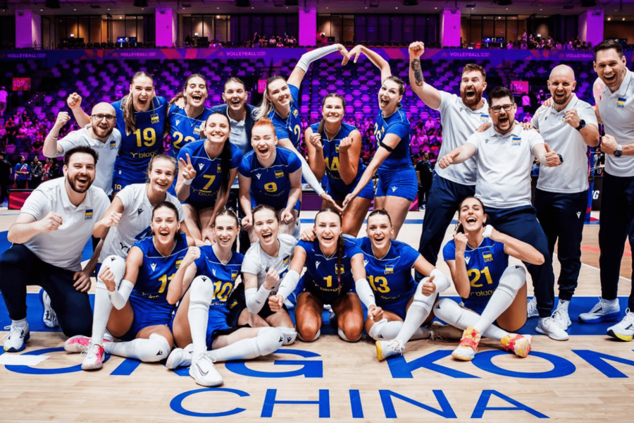 La nazionale femminile dell'Ucraina durante la VNL 2026 La nazionale femminile dell'Ucraina durante la VNL 2026