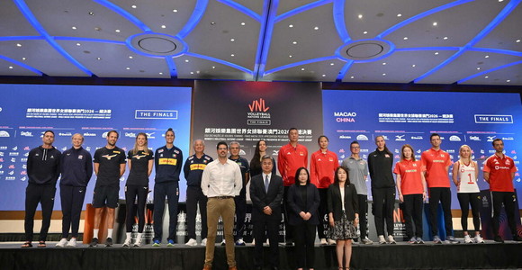 La conferenza stampa delle VNL Finals femminili 2026 a Macao La conferenza stampa delle VNL Finals femminili 2026 a Macao