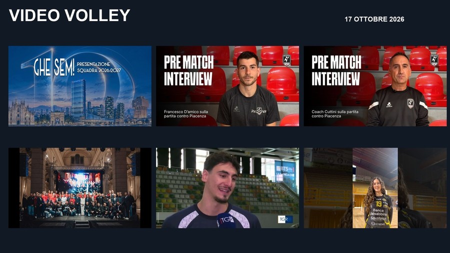 Video Volley, 17 ottobre 2026 Video Volley, 17 ottobre 2026